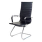 High Back Office Desk Chair Black Faux Leather Fixed Arms Side Chair Clearhalo 'furn' 'furn_office_chair' 'Furniture' 'Office Chairs' 'Office Furniture' 'office_chair' 5984079