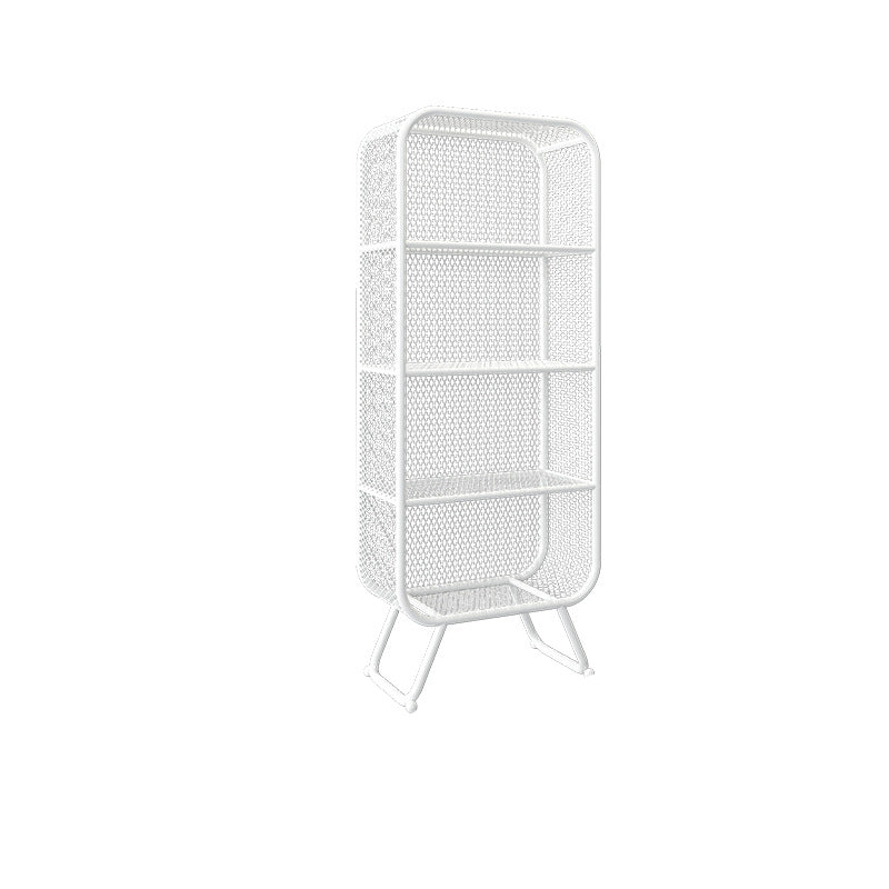 Shelves Included Bookcase Vertical Metal Bookshelf Closed Back 23.6"L x 11.8"W x 59.1"H White Clearhalo 'Bookcases' 'furn' 'furn_bookcases' 'Furniture' 'Office Furniture' 5984110