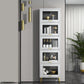Glam Champagne/White White chiuse Back Standard Wood Shelfcase per soggiorno