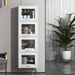 Glam Champagne/White White chiuse Back Standard Wood Shelfcase per soggiorno