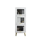 Glam Champagne/White White chiuse Back Standard Wood Shelfcase per soggiorno