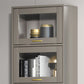 Glam Champagne/White White chiuse Back Standard Wood Shelfcase per soggiorno