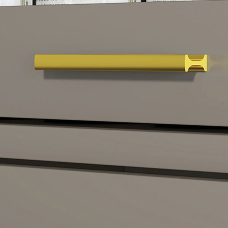 Glam Champagne/White Closed Back Standard Wood Shelf Bookcase for Living Room Clearhalo 'Bookcases' 'furn' 'furn_bookcases' 'Furniture' 'Office Furniture' 5984135