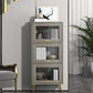 Glam Champagne/White White chiuse Back Standard Wood Shelfcase per soggiorno
