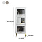 Glam Champagne/White White chiuse Back Standard Wood Shelfcase per soggiorno
