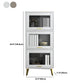 Glam Champagne/White White chiuse Back Standard Wood Shelfcase per soggiorno
