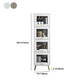 Glam Champagne/White White chiuse Back Standard Wood Shelfcase per soggiorno