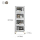 Glam Champagne/White White chiuse Back Standard Wood Shelfcase per soggiorno