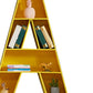 Contemporary Closed Back Bookshelf Metal English Alphabet Shelf