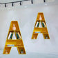 Contemporary Closed Back Bookshelf Metal English Alphabet Shelf