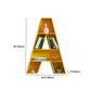 Contemporary Closed Back Bookshelf Metal English Alphabet Shelf