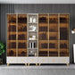 Modern Wooden Bookcase Standard Closed Back Bookshelf for Home Office