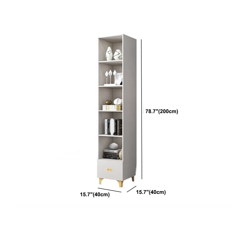 Modern Wooden Bookcase Standard Closed Back Bookshelf for Home Office