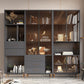 Glam Standard Bookcase Engineered Wood Book Shelf with Cabinets