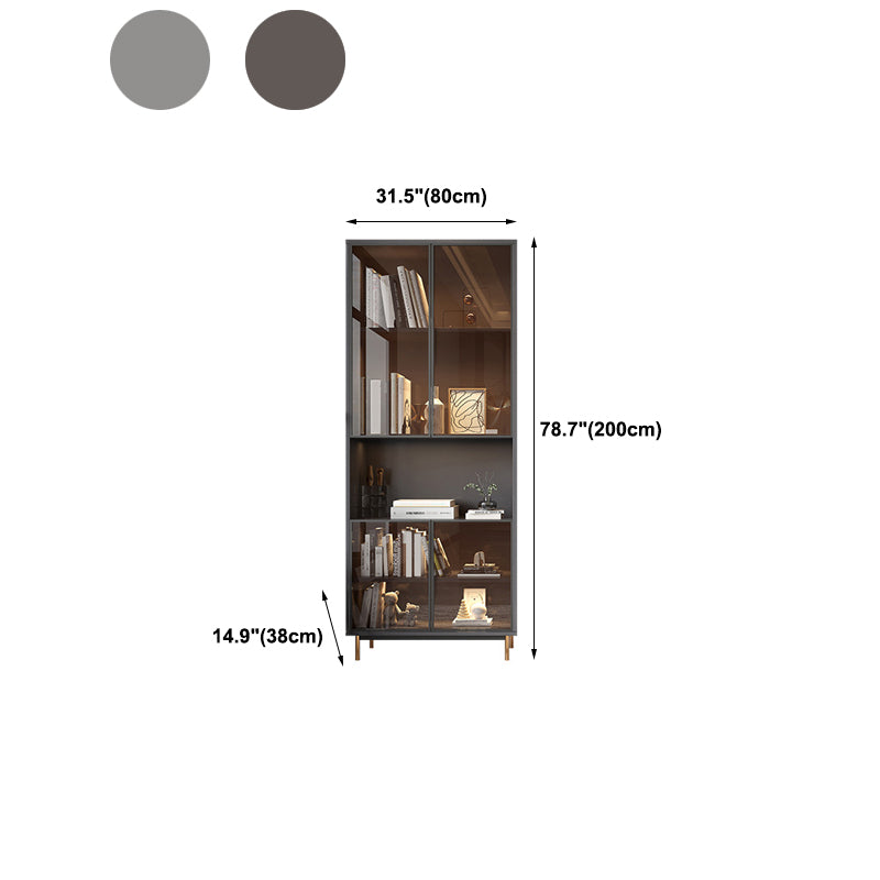 Glam Standard Bookcase Engineered Wood Book Shelf with Cabinets