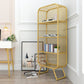 Metal Glam Book Shelf Closed Back Shelf Bookcase with Shelves