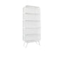 Metal Glam Book Shelf Closed Back Shelf Bookcase with Shelves