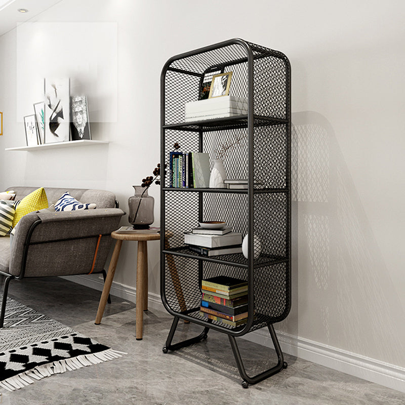Metal Glam Book Shelf Closed Back Shelf Bookcase with Shelves
