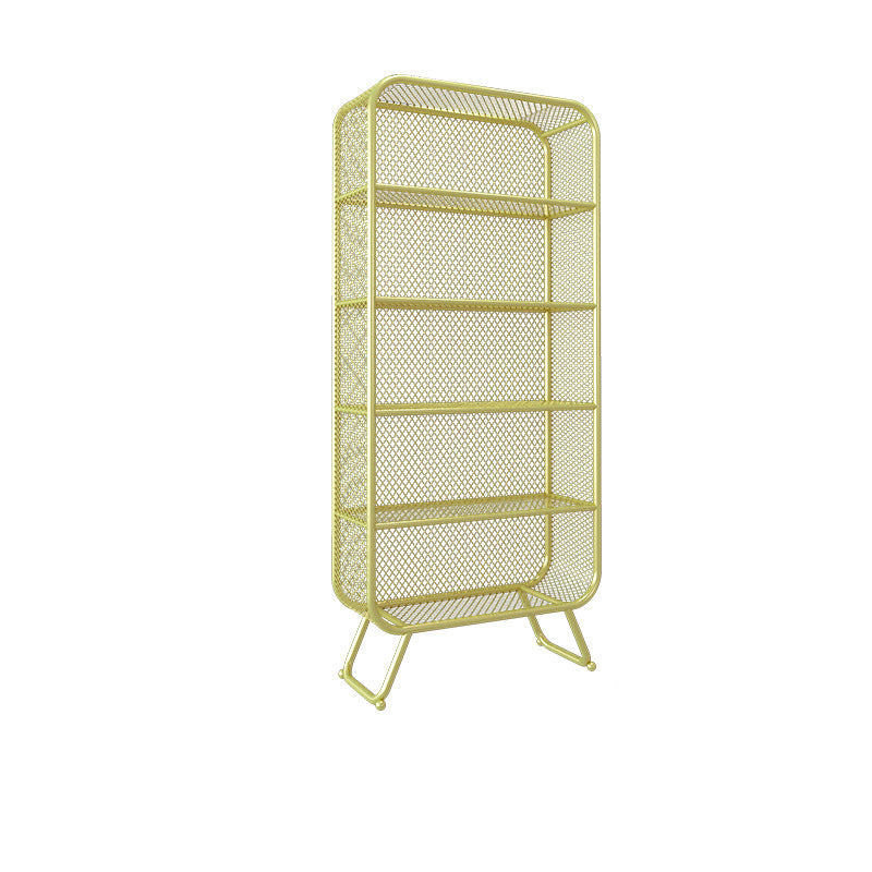 Metal Glam Book Shelf Closed Back Shelf Bookcase with Shelves