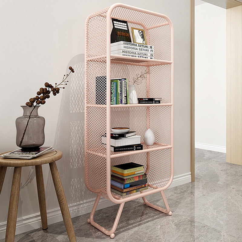 Metal Glam Book Shelf Closed Back Shelf Bookcase with Shelves