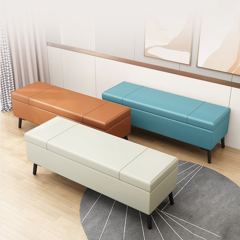 Modern Seating Bench 15.75 Inch Wide Foam Cushioned Bench with Flip Top Clearhalo 'Benches' 'Chairs & Seating' 'furn' 'furn_benches' 'Furniture' 'Living Room Furniture' 5984474