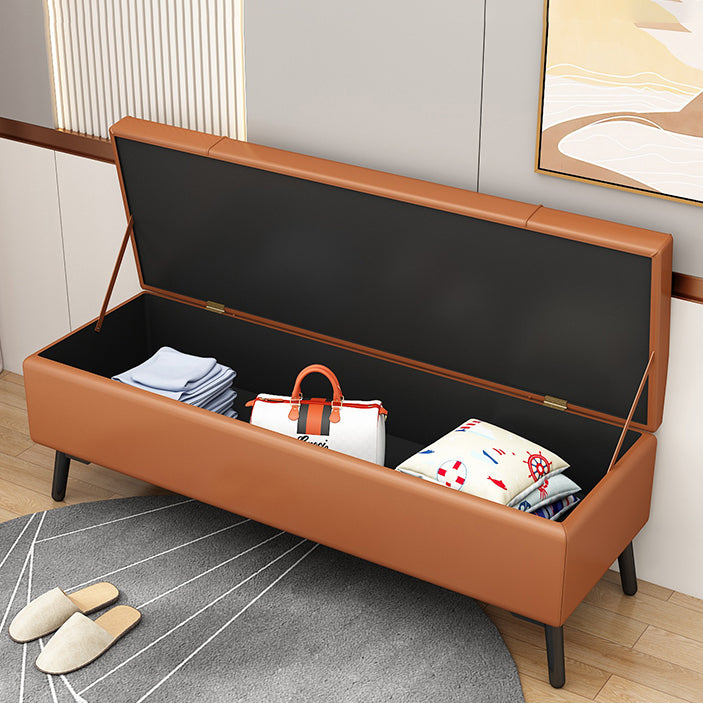 Modern Seating Bench 15.75 Inch Wide Foam Cushioned Bench with Flip Top Clearhalo 'Benches' 'Chairs & Seating' 'furn' 'furn_benches' 'Furniture' 'Living Room Furniture' 5984478