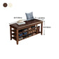 11.81 Inch Wide Seating Bench Rubberwood Bench with Shoes Storage