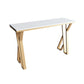 Ensemble de Table de Bar en pierre blanche, 1/5 pièces, Table de Bar et tabourets en métal doré