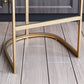 Ensemble de Table de Bar en pierre blanche, 1/5 pièces, Table de Bar et tabourets en métal doré
