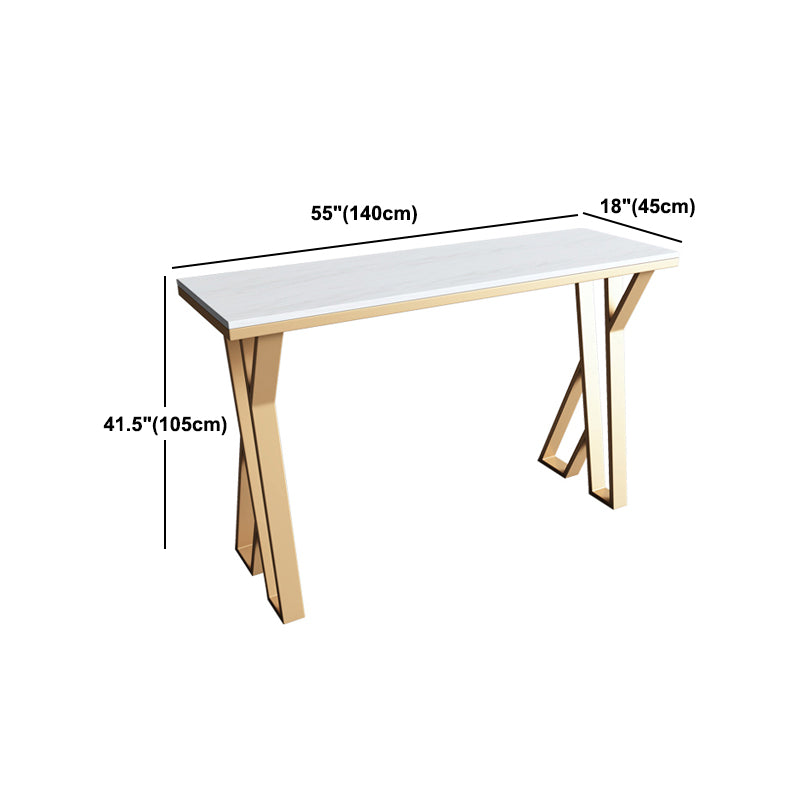 Ensemble de Table de Bar en pierre blanche, 1/5 pièces, Table de Bar et tabourets en métal doré