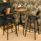 Ensemble de table de bar en bois massif industriel 1/2/3 pièces, ensemble de comptoir réglable