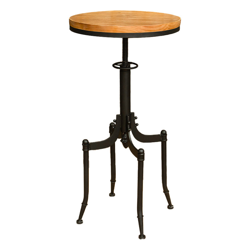 Ensemble de table de bar en bois massif industriel 1/2/3 pièces, ensemble de comptoir réglable