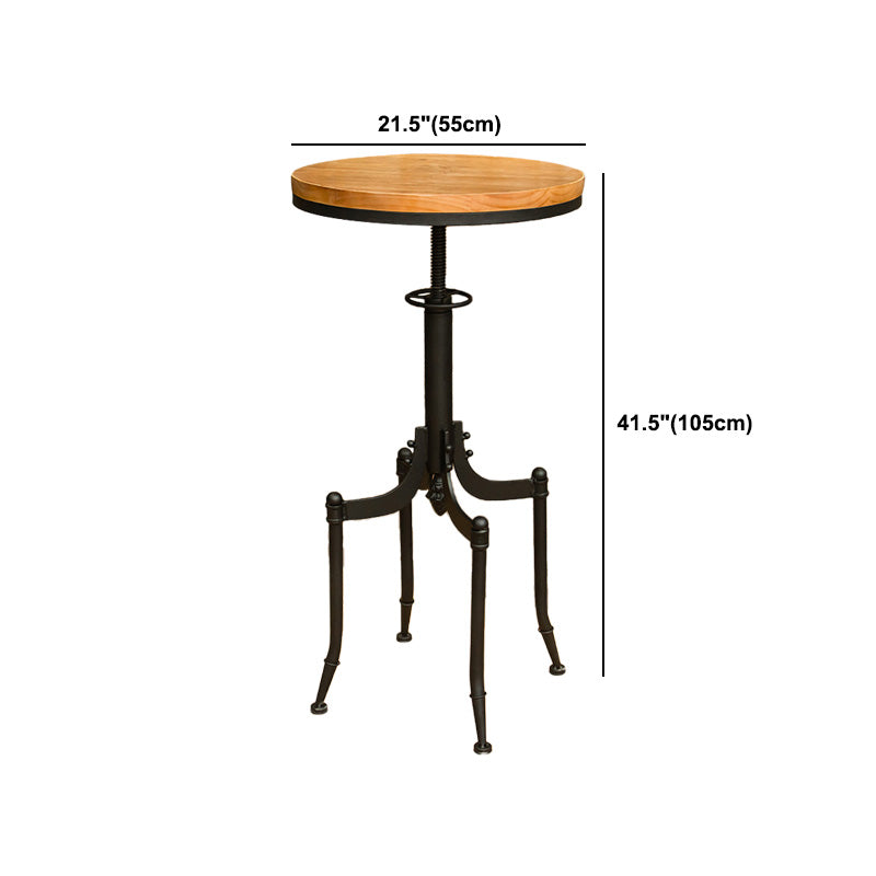 Ensemble de table de bar en bois massif industriel 1/2/3 pièces, ensemble de comptoir réglable
