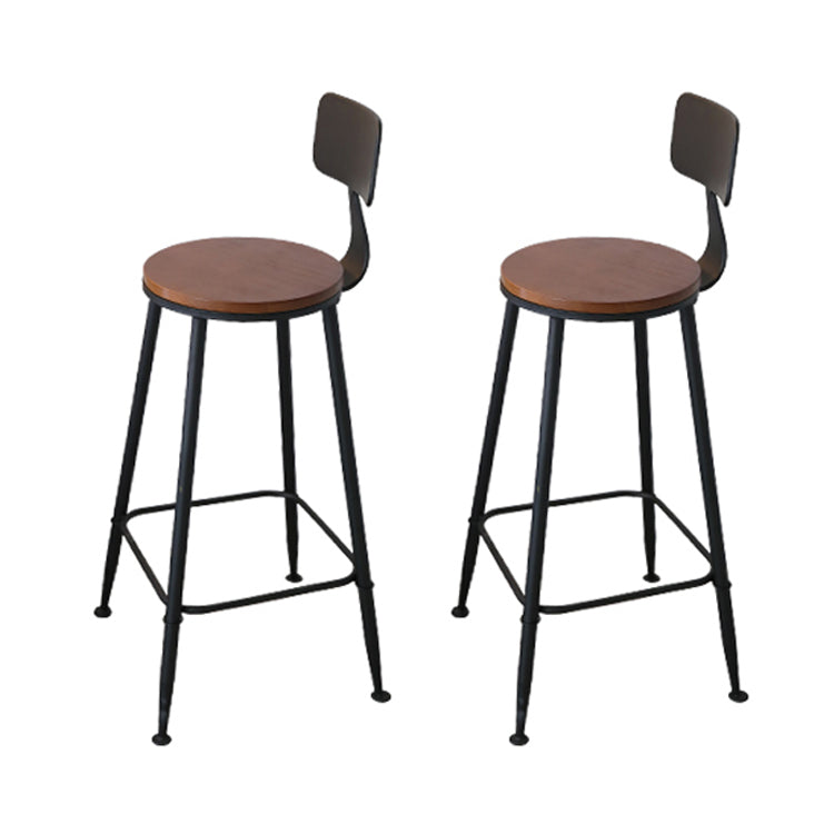Industrial Solid Wood Bar Table Set 1/2/5 Pieces Fixed Bistro Set for Home Use Brown 29"H Stool (Set of 2) Clearhalo 'Bar Furniture' 'furn' 'furn_home_bar_bar_sets' 'Furniture' 'Home Bars & Bar Sets' 'home_bar_bar_sets' 'Kitchen & Dining Furniture' 5987822
