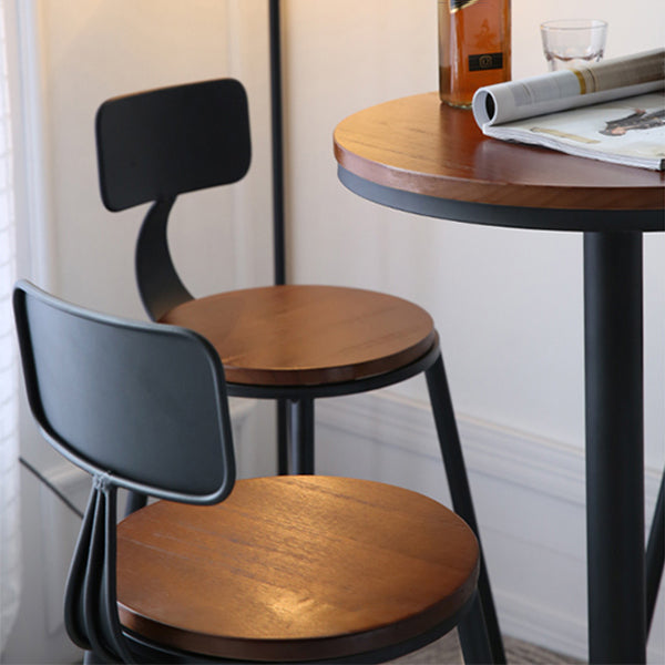 Industrial Solid Wood Bar Table Set 1/2/5 Pieces Fixed Bistro Set for Home Use Clearhalo 'Bar Furniture' 'furn' 'furn_home_bar_bar_sets' 'Furniture' 'Home Bars & Bar Sets' 'home_bar_bar_sets' 'Kitchen & Dining Furniture' 5987827