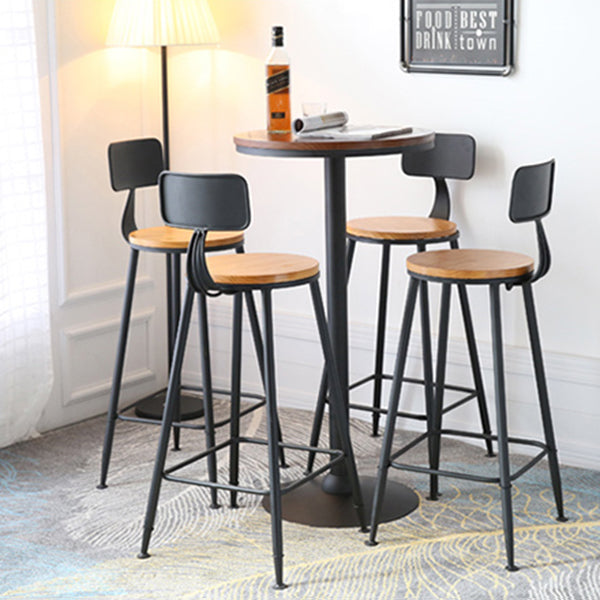Industrial Solid Wood Bar Table Set 1/2/5 Pieces Fixed Bistro Set for Home Use Clearhalo 'Bar Furniture' 'furn' 'furn_home_bar_bar_sets' 'Furniture' 'Home Bars & Bar Sets' 'home_bar_bar_sets' 'Kitchen & Dining Furniture' 5987828