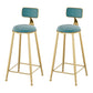 Glam 1/2/3 Pieces Metal Bar Table Set Rectangle Bar Table with High Stools for Home Blue 30"H Stools (Set of 2) Clearhalo 'Bar Furniture' 'furn' 'furn_home_bar_bar_sets' 'Furniture' 'Home Bars & Bar Sets' 'home_bar_bar_sets' 'Kitchen & Dining Furniture' 5987861