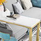 Glam 1/2/3 Pieces Metal Bar Table Set Rectangle Bar Table with High Stools for Home Clearhalo 'Bar Furniture' 'furn' 'furn_home_bar_bar_sets' 'Furniture' 'Home Bars & Bar Sets' 'home_bar_bar_sets' 'Kitchen & Dining Furniture' 5987868