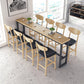 Table de pub rectangulaire moderne 1/2/5/9 pièces, ensemble de comptoir en bois pour salle à manger