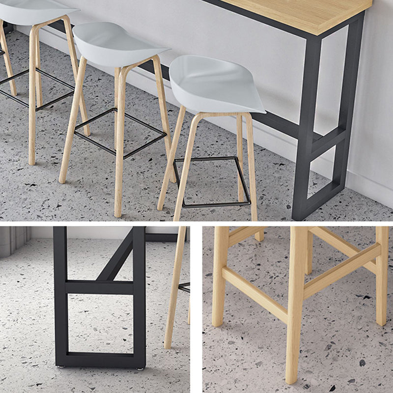 Table de pub rectangulaire moderne 1/2/5/9 pièces, ensemble de comptoir en bois pour salle à manger