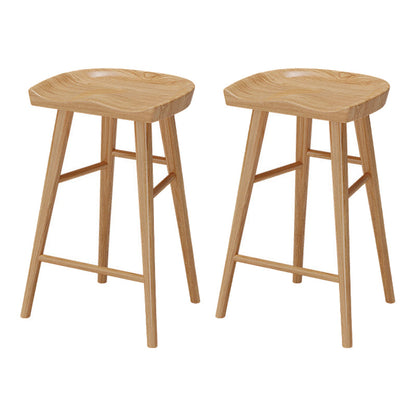 Industrial 1/2/5 Pieces Wooden Bar Table Set Rectangle Bar Table with High Wood Stools Wood 30"H Stools (Set of 2) Clearhalo 'Bar Furniture' 'furn' 'furn_home_bar_bar_sets' 'Furniture' 'Home Bars & Bar Sets' 'home_bar_bar_sets' 'Kitchen & Dining Furniture' 5987909