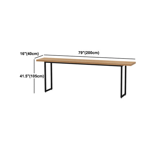 Industrial 1/2/5 Pieces Wooden Bar Table Set Rectangle Bar Table with High Wood Stools Clearhalo 'Bar Furniture' 'furn' 'furn_home_bar_bar_sets' 'Furniture' 'Home Bars & Bar Sets' 'home_bar_bar_sets' 'Kitchen & Dining Furniture' 5987919