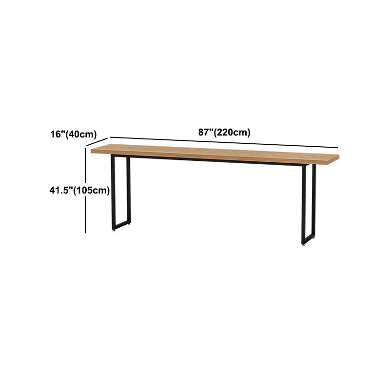 Industrial 1/2/5 Pieces Wooden Bar Table Set Rectangle Bar Table with High Wood Stools Clearhalo 'Bar Furniture' 'furn' 'furn_home_bar_bar_sets' 'Furniture' 'Home Bars & Bar Sets' 'home_bar_bar_sets' 'Kitchen & Dining Furniture' 5987920