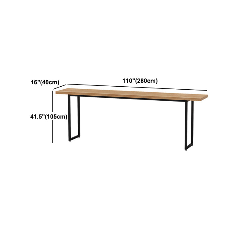 Industrial 1/2/5 Pieces Wooden Bar Table Set Rectangle Bar Table with High Wood Stools Clearhalo 'Bar Furniture' 'furn' 'furn_home_bar_bar_sets' 'Furniture' 'Home Bars & Bar Sets' 'home_bar_bar_sets' 'Kitchen & Dining Furniture' 5987922