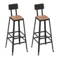 Industrial 1/2/5 Pieces Reclaimed Wood Bar Table Set Fixed Counter Set Black 30"H Stools (Set of 2) Clearhalo 'Bar Furniture' 'furn' 'furn_home_bar_bar_sets' 'Furniture' 'Home Bars & Bar Sets' 'home_bar_bar_sets' 'Kitchen & Dining Furniture' 5987926