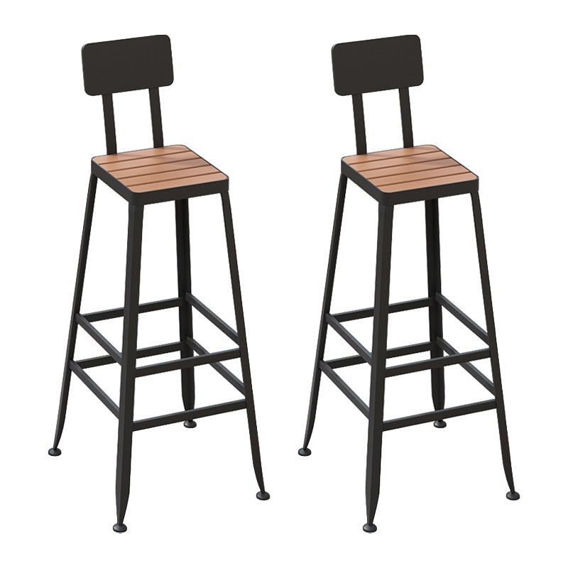 Industrial 1/2/5 Pieces Reclaimed Wood Bar Table Set Fixed Counter Set Black 30"H Stools (Set of 2) Clearhalo 'Bar Furniture' 'furn' 'furn_home_bar_bar_sets' 'Furniture' 'Home Bars & Bar Sets' 'home_bar_bar_sets' 'Kitchen & Dining Furniture' 5987926