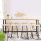Industrielles 1/2/9-teiliges Bartisch-Set aus Holz, rechteckiger Bartisch mit hohen Hockern