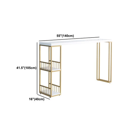 Glam 1/2/3 Pieces Wood Bar Table Set Rectangle Bar Table with High Stools for Kitchen Clearhalo 'Bar Furniture' 'furn' 'furn_home_bar_bar_sets' 'Furniture' 'Home Bars & Bar Sets' 'home_bar_bar_sets' 'Kitchen & Dining Furniture' 5987974