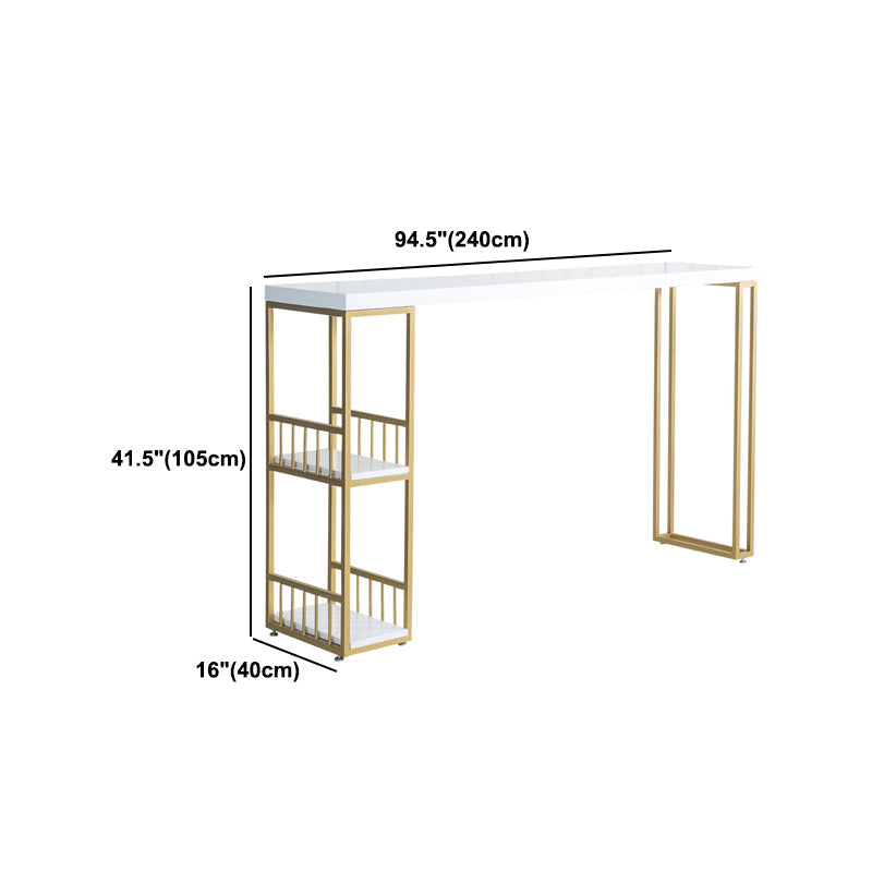 Glam 1/2/3 Pieces Wood Bar Table Set Rectangle Bar Table with High Stools for Kitchen Clearhalo 'Bar Furniture' 'furn' 'furn_home_bar_bar_sets' 'Furniture' 'Home Bars & Bar Sets' 'home_bar_bar_sets' 'Kitchen & Dining Furniture' 5987979