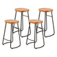 Modern 1/4/5 Pieces Wood Bar Table Set Rectangle Bar Table with High Stools for Kitchen Brown 30"H Stools (Set of 4) Clearhalo 'Bar Furniture' 'furn' 'furn_home_bar_bar_sets' 'Furniture' 'Home Bars & Bar Sets' 'home_bar_bar_sets' 'Kitchen & Dining Furniture' 5987985